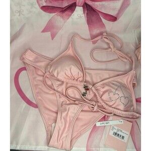 Juicy Couture Pink Cherry Bikini Swimsuit, Small
